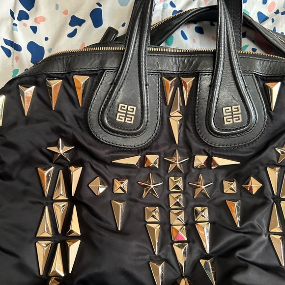 Givenchy Nightingale Studded Nylon and Leather Medium Bag - Picture 6 of 11